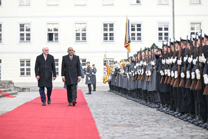 ރައީސުލްޖުމްހޫރިއްޔާއަށް ޖަރުމަނުވިލާތުން ރަސްމީކޮށް މަރުޙަބާ ދަންނަވައިފި