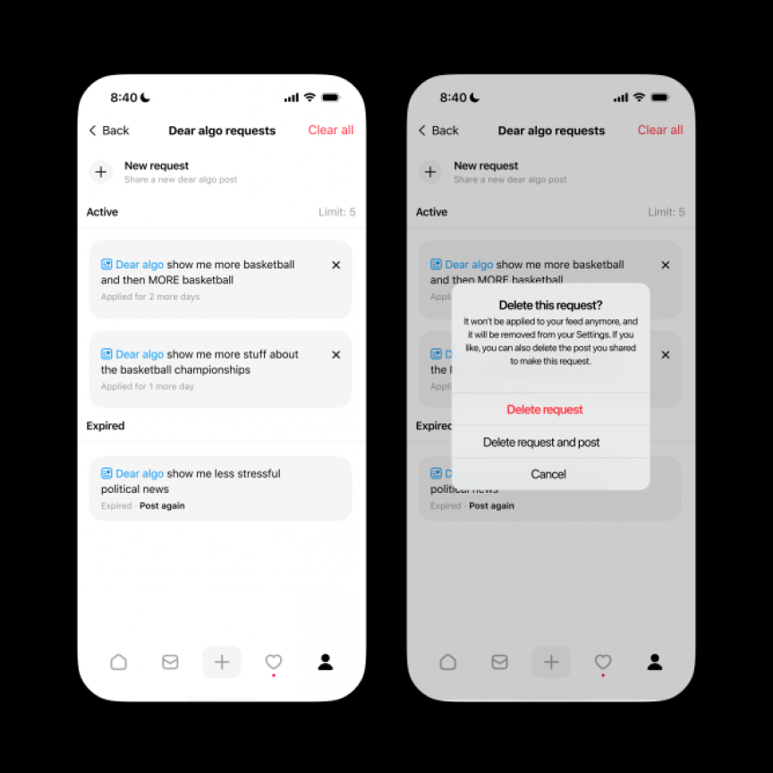 ތްރެޑްސްގެ ފީޑް ކޮންޓްރޯލް ކުރަން އާ އޭއައި ފީޗާއެއް ތައާރަފުކޮށްފި