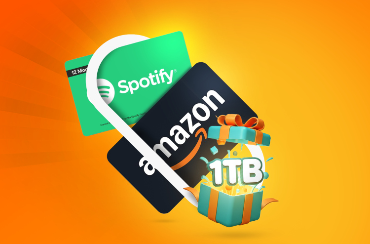 ރީލޯޑް ކޮށްގެން 1 ޓީބީ ޑޭޓާ އާއި ސްޕޮޓިފައި އަދި އެމެޒޯންގެ ގިފްޓް ކާޑު