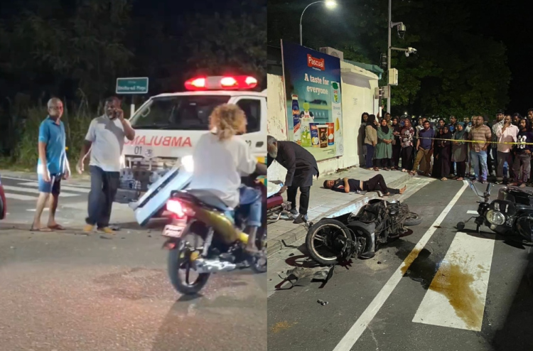 އައްޑޫގައި އެމްބިއުލާންސް އެކްސިޓެންޑުވުމުގެ ދެ ހާދިސާއެއް: ހޮސްޕިޓަލުން އެދުނީ އިމަޖެންސީގައި ދާއިރު ޖާގަ ދޭން!