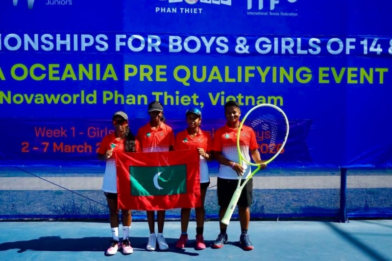 ވޯލްޑް ޖޫނިއާ ޓެނިސް މުބާރާތުގައި ދިވެހި އަންހެން ޓީމަށް ތޭރަވަނަ