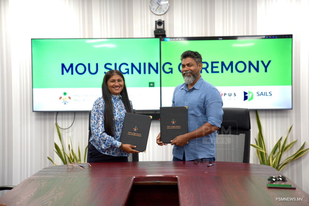ޒުވާނުންނަށް ވަޒީފާއާއި ހުނަރުގެ ފުރުސަތު ފަހިކުރުމަށް 2 އެއްބަސްވުމެއް
