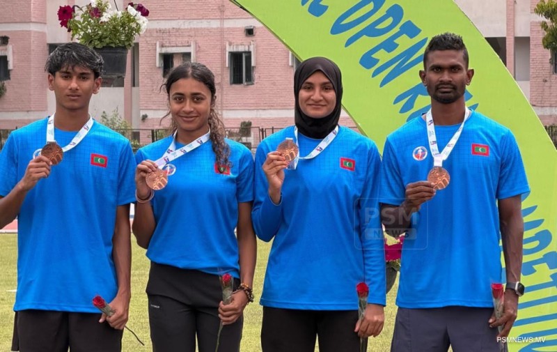 އިންޑިއާ މުބާރާތުގެ 4 ގުނަ 400 ރިލޭއިން ރާއްޖެއަށް 3 ވަނަ