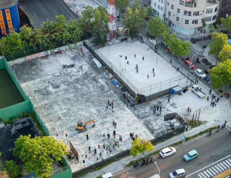 ހުޅުމާލޭ ފޭސް އެކެއްގައި ގާއިމްކުރާ 'ސްޕޯޓްސް ޕާކު' ގެ އަމަލީ މަސައްކަތް ފަށައިފި