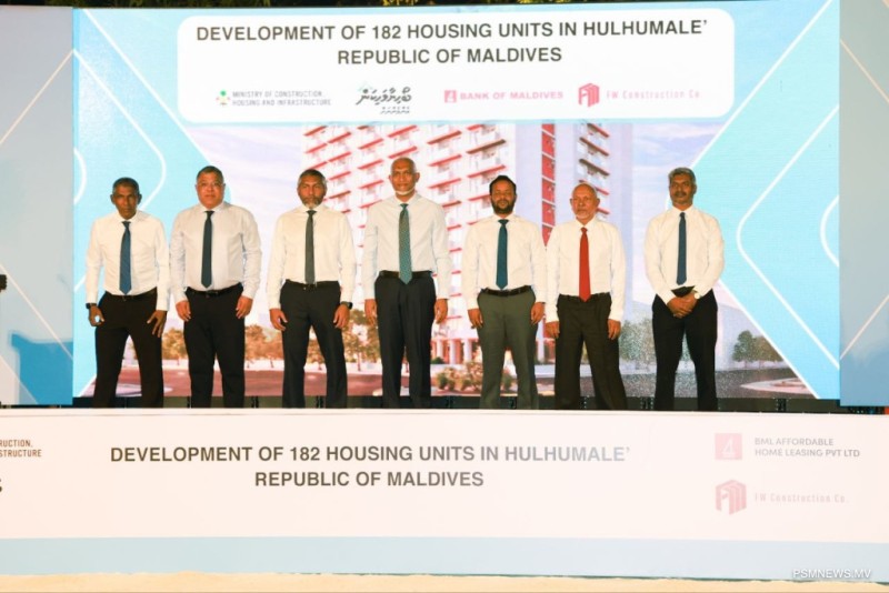 ފުރަތަމަ ފިހަޔަވަހީގައި އިމާރާތްކުރާ 182 ހައުސިން ޔުނިޓުގެ ބިންގާ އަޅައިފި