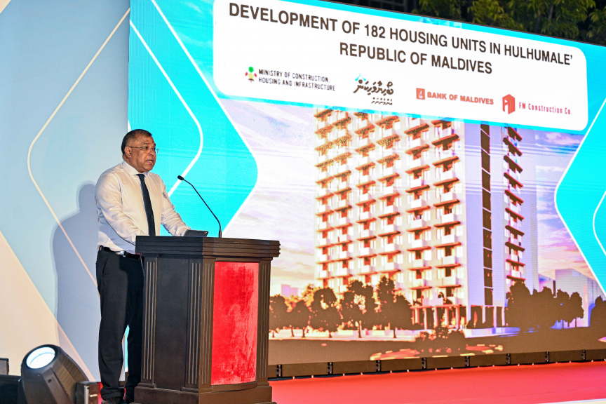 ބީއެމްއެލްއިން ހުޅުމާލޭ ފުރަތަމަ ފިޔަވަހީގައި އަޅާ 182 ހައުސިން ޔުނިޓްގެ ބިންގާ އަޅައިފި