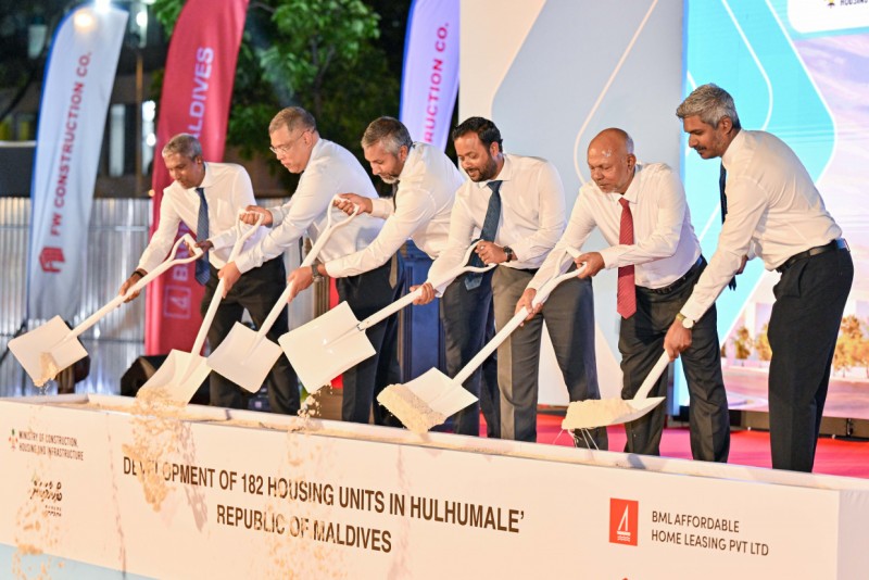 ބީއެމްއެލްއިން ހުޅުމާލޭ ފުރަތަމަ ފިޔަވަހީގައި އަޅާ 182 ހައުސިން ޔުނިޓްގެ ބިންގާ އަޅައިފި