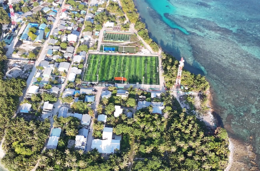 28 މިލިއަން ރުފިޔާ ޚަރަދުކުރައްވައި ހުޅުދެލީގައި ތަރައްގީކުރި ފުޓުބޯޅަ ދަނޑު ސިޔާމް ހުޅުވައިދެއްވައިފި