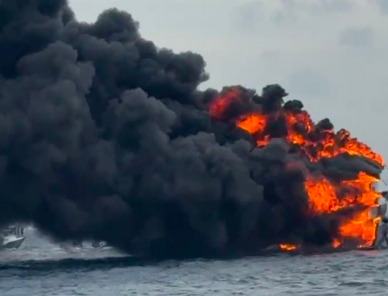 ހުޅުމާލެ ފަޅުކައިރި އޮތް ސަފާރީއެއްގައި ވަރަށް ބޮޑަށް އަލިފާން ރޯވެ އަނދަނީ