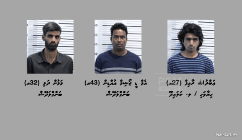 21 ކިލޯގެ މަސްތުވާތަކެއްޗާއެކު 3 މީހަކު ހައްޔަރުކޮށްފި