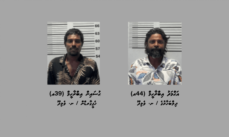 ޑައިމޯފިނާއި ކެނެބިސް ޓްރެފިކް ކުރިކަން ސާބިތުވެ ވެލިދުއަށް ނިސްބަތްވާ ދެ މީހަކު އުމުރަށް ޖަލަށް