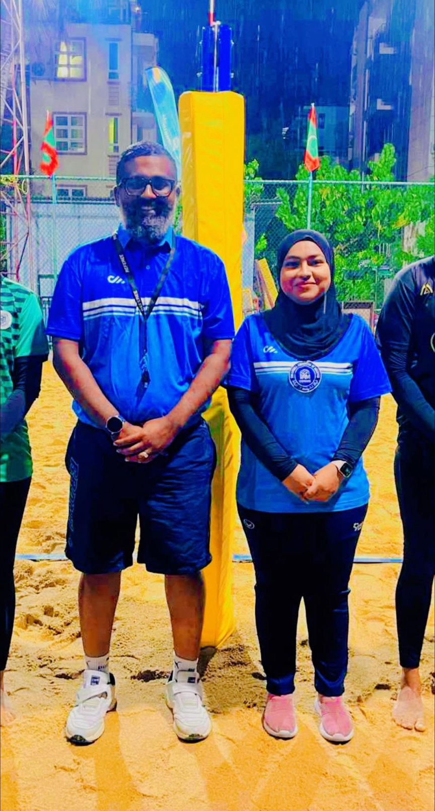 ރާއްޖޭގެ ފުރަތަމަ އިންޓަނޭޝަނަލް އަންހެން ބީޗް ވޮލީބޯޅަ ރެފްރީގެ ޝަރަފް އާއިދާއަށް