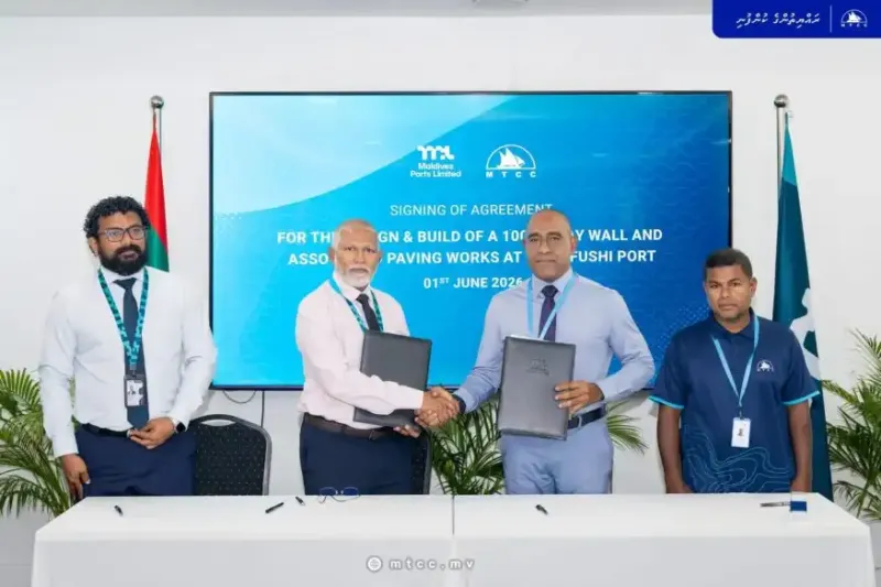 18.80 މިލިއަން ރުފިޔާ އަށް ތިލަފުށީ ބަނދަރު ތަރައްގީކުރުމުގެ މަޝްރޫއު އެމްޓީސީސީ އަށް