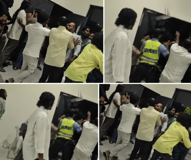 ޕީއެންސީ އިންތިޚާބު: ހުޅުމާލޭގެ ވޯޓުލާ މަރުކަޒެއްގަައި ބޮޑު މާރާމާރީއެއް!