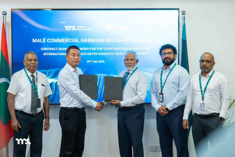 މާލޭ ވިޔަފާރި ބަނދަރު ތިލަފުއްޓަށް ބަދަލުކުރުމުގެ މަޝްރޫއުގެ ކީ-ވޯލް މަސައްކަތް ޗައިނާ ކުންފުންޏަކަށް
