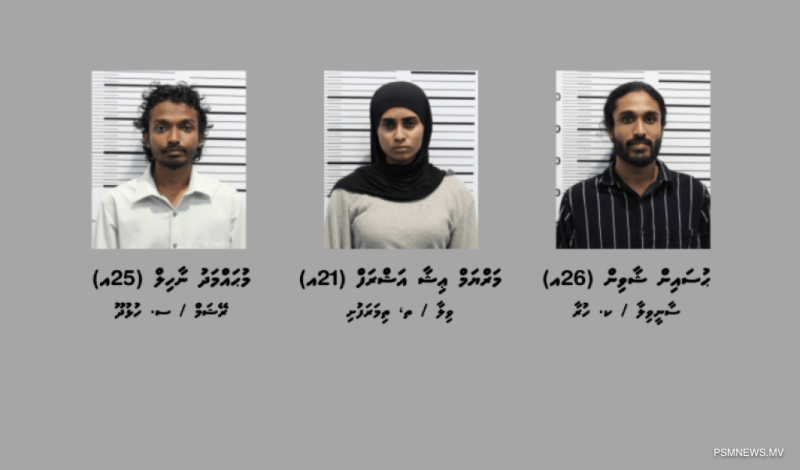 މަސްތުވާތަކެތީގެ މައްސަލައެއްގައި މާލެއިން 3 މީހަކު ހައްޔަރުކޮށްފި