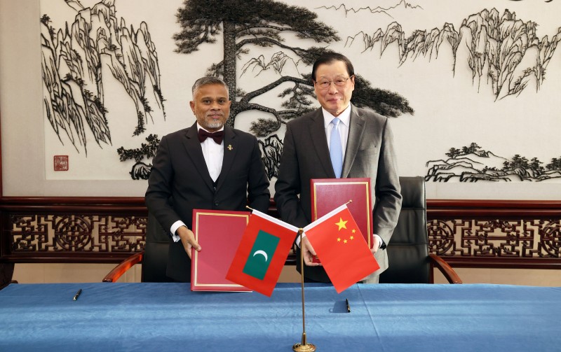 ޕްރޮސެކިއުޓަރުން ތަމްރީނުކުރުމާއި ދިރާސާތައް ހެދުމާ ގުޅޭ ގޮތުން ޗައިނާއާއެކު އެއްބަސްވުމެއް