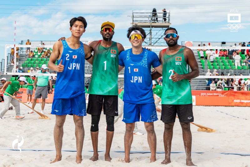 އޭޝިއަން ގޭމްސް: ބީޗު ވޮލީބޯޅައިގައި ޖަޕާން އަތުން ރާއްޖޭގެ ފިރިހެން ޕެއާ ބަލިވެއްޖެ
