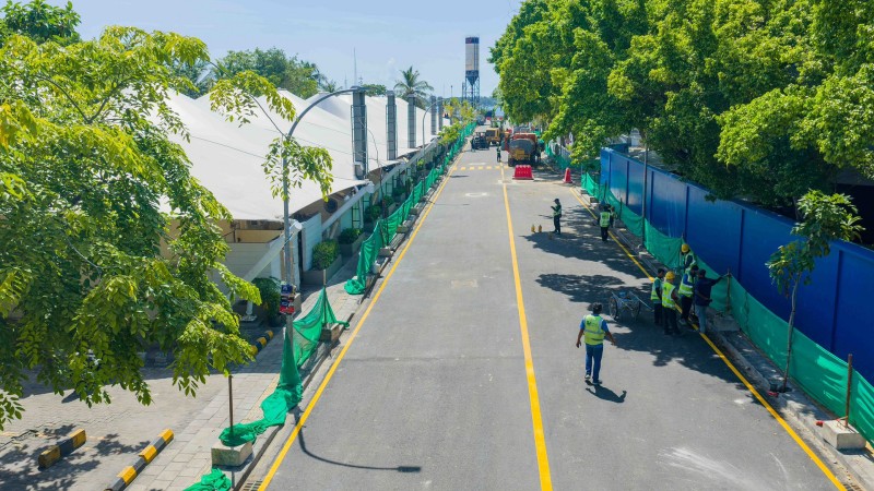 އަމީނީ މަގުގެ މަރާމާތަށް މާފަންނު ދަނޑުން ފެށިގެން ހައުސިން މިނިސްޓްރީގެ ކުރީގެ އޮފީހާ ހަމައަށް ބަންދުކުރަނީ