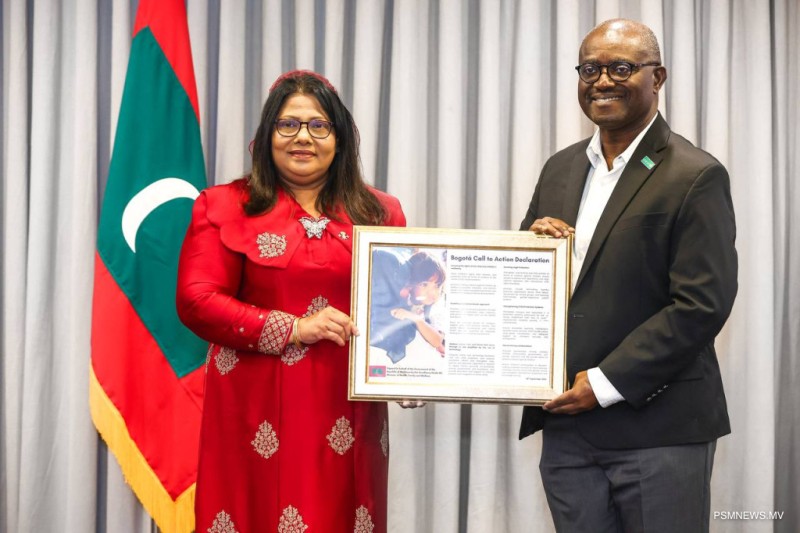 ކުޑަކުދިންނަށް ކުރާ އެކި ބާވަތުގެ އަނިޔާ ހުއްޓުވުމާ ގުޅޭ ޑެކްލަރޭޝަންގައި ރާއްޖެއިން ސޮއިކޮށްފި
