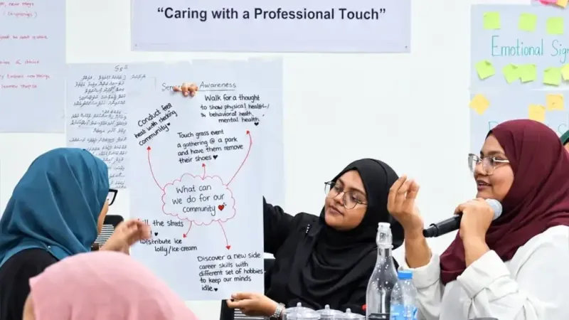 ބީއެމްއެލްގެ އެހީތެރިކަމާއެކު ނަރސަސް އެސޯސިއޭޝަނުން ހިންގި ނަފްސާނީ ދުޅަހެޔޮކަމުގެ ޕްރޮގްރާމް ކާމިޔާބުކަމާއެކު ނިންމާލައިފި