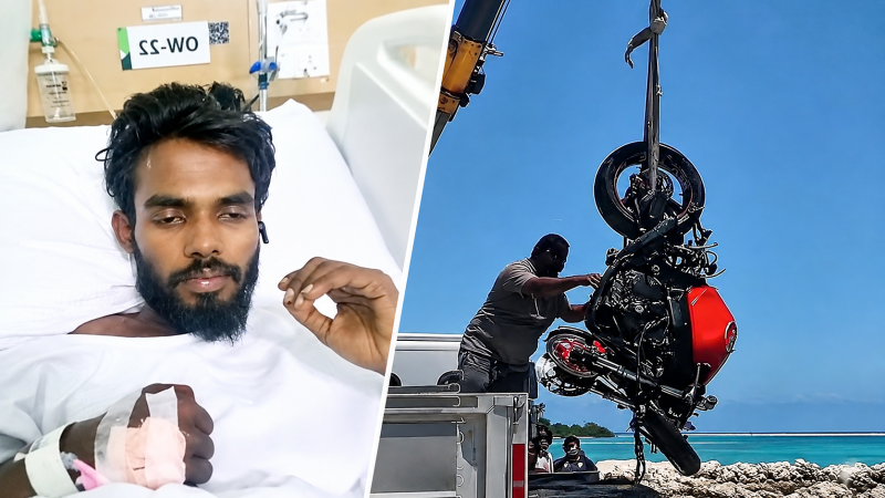 ރޭސިން ސައިކަލު މޫދަށް ވެއްޓި އަނިޔާވި ޒުވާނާއަށް ރަނގަޅަށް ވާހަކަ ވެސް ނުދެއްކޭ